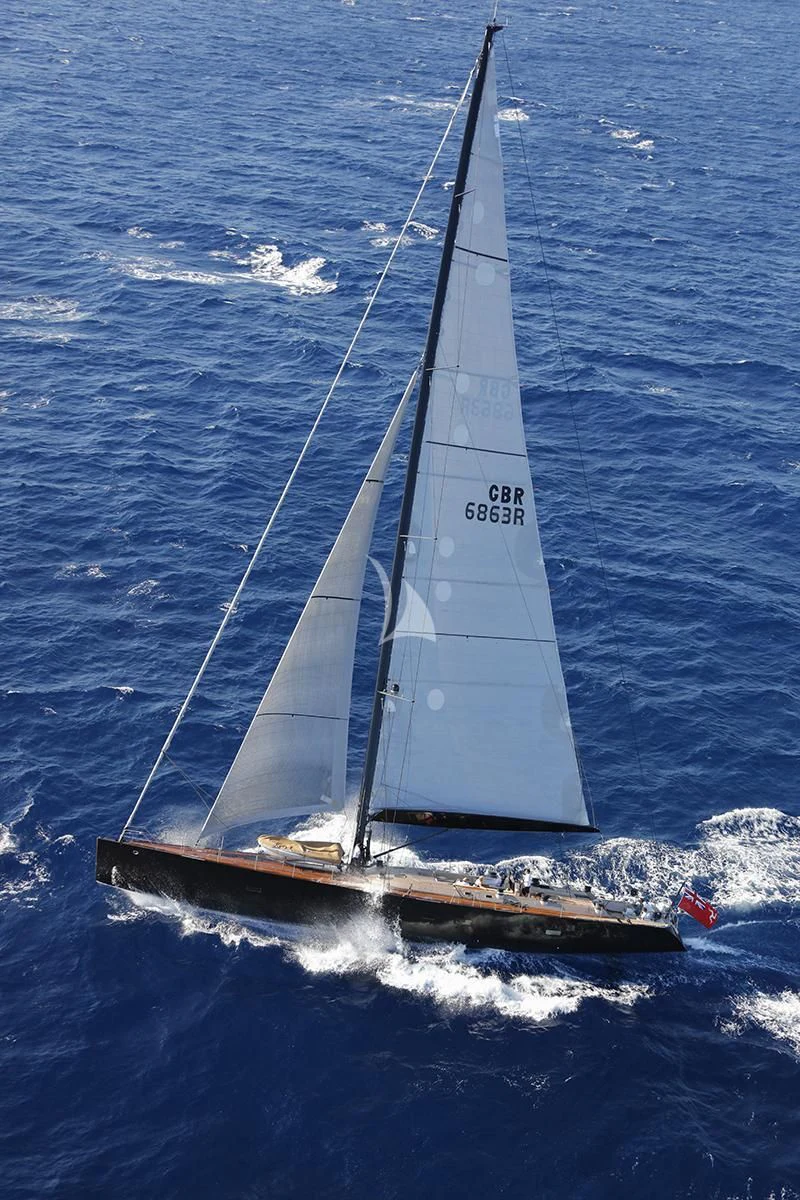 a sailboat on the water aboard WALLY LOVE Yacht for Charter