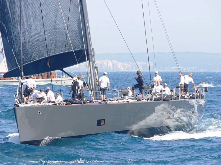 a group of people on a sailboat aboard WALLY LOVE Yacht for Charter