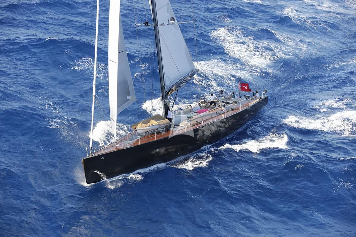 a boat in the water aboard WALLY LOVE Yacht for Charter