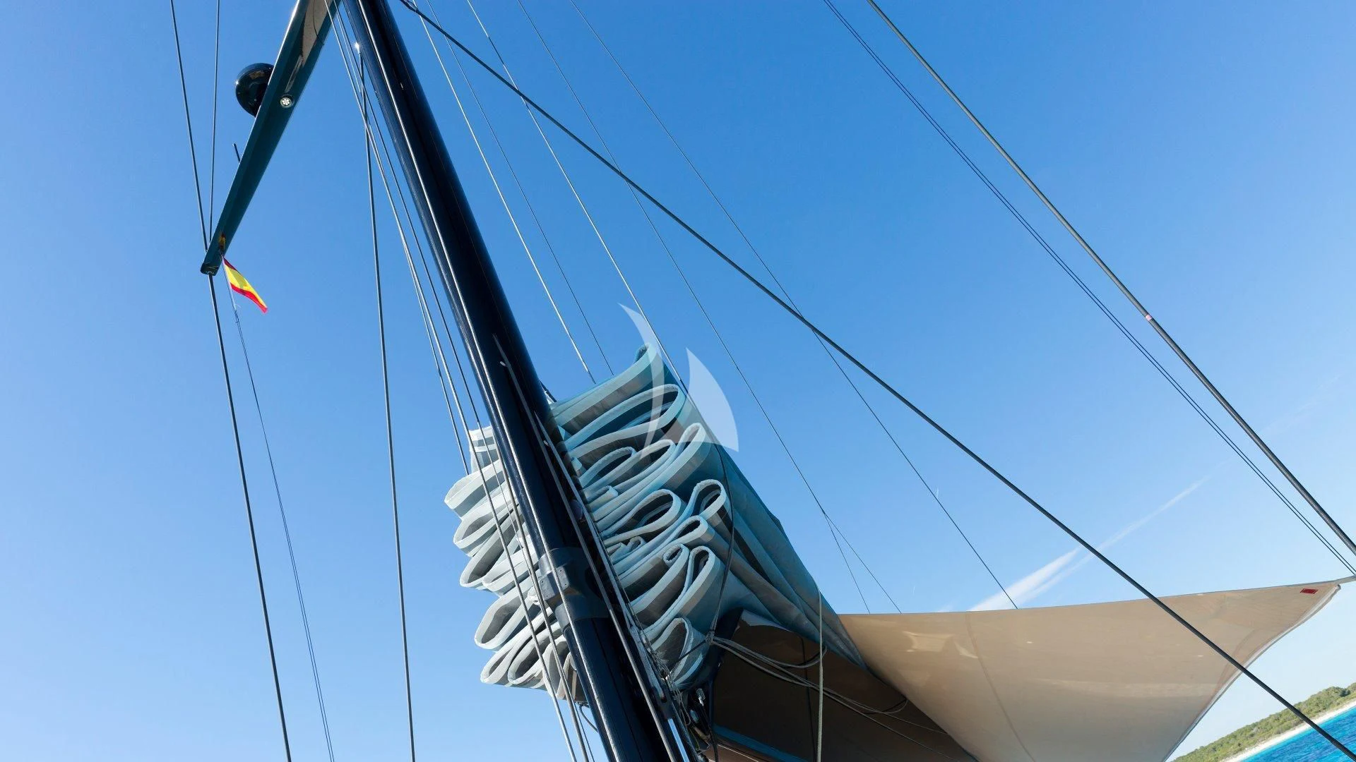 a sailboat on the water aboard WALLY LOVE Yacht for Charter