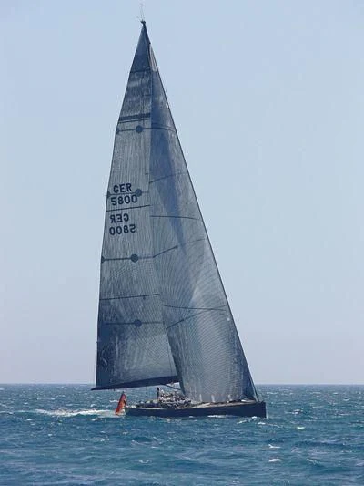 a sailboat on the water aboard WALLY LOVE Yacht for Charter