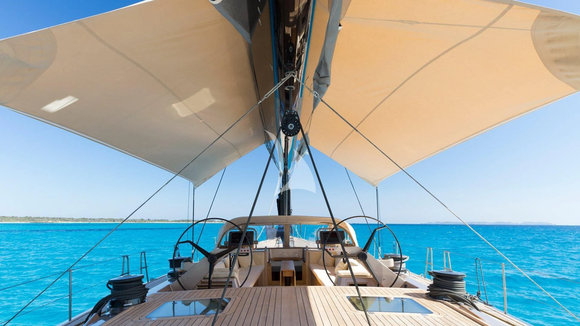 a boat on the water aboard WALLY LOVE Yacht for Charter
