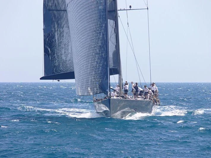a group of people on a sailboat aboard WALLY LOVE Yacht for Charter