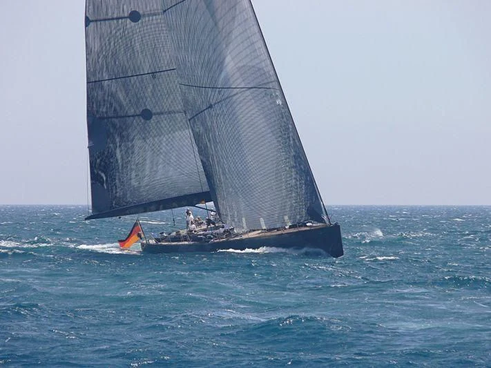 a sailboat in the ocean aboard WALLY LOVE Yacht for Charter