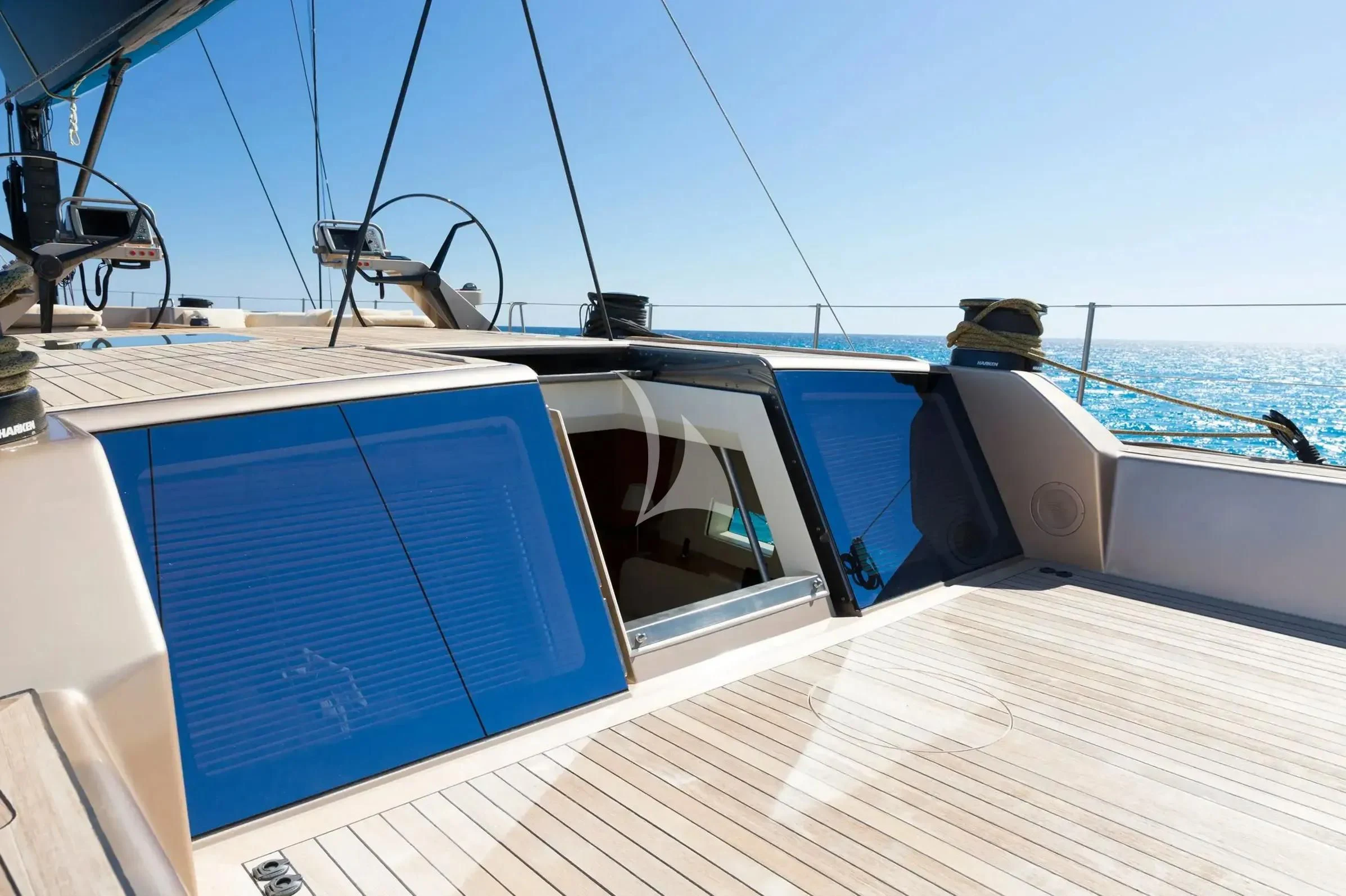 a boat on the water aboard WALLY LOVE Yacht for Charter