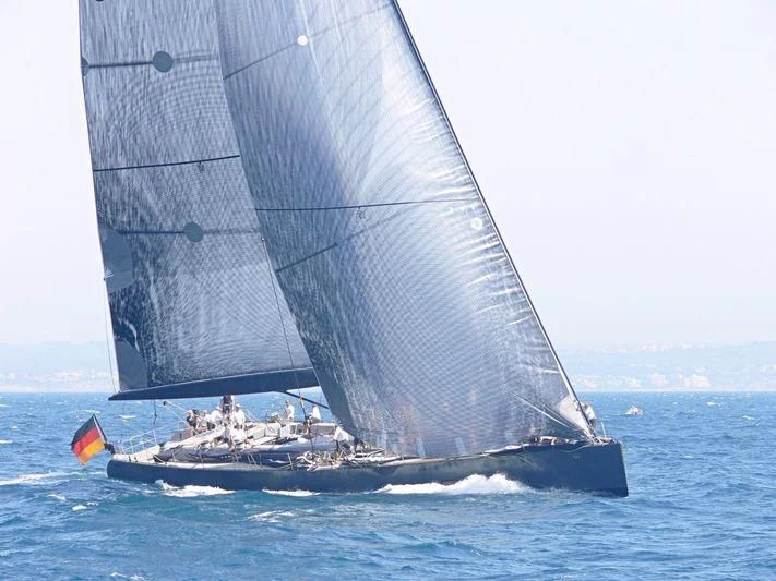a group of people sailing on a boat aboard WALLY LOVE Yacht for Charter