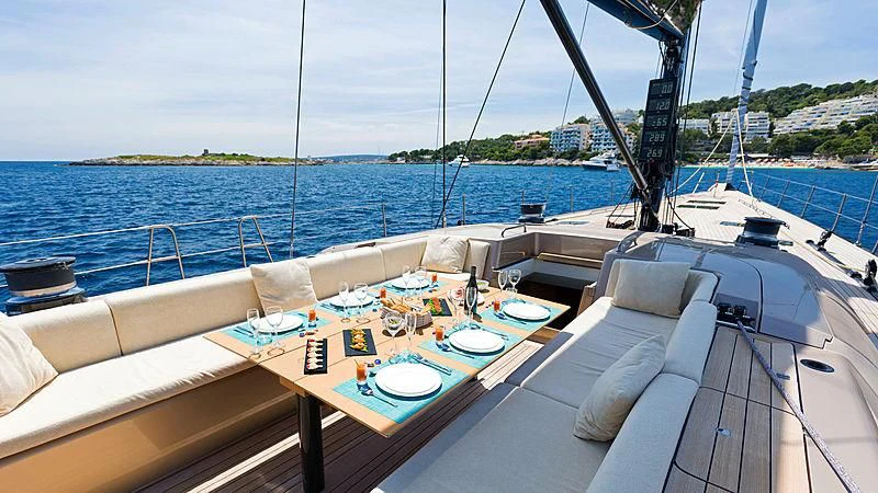 a boat on the water aboard WALLY LOVE Yacht for Charter