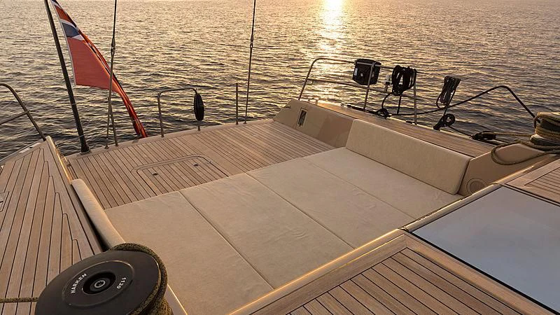 a boat with a camera on the front aboard WALLY LOVE Yacht for Charter