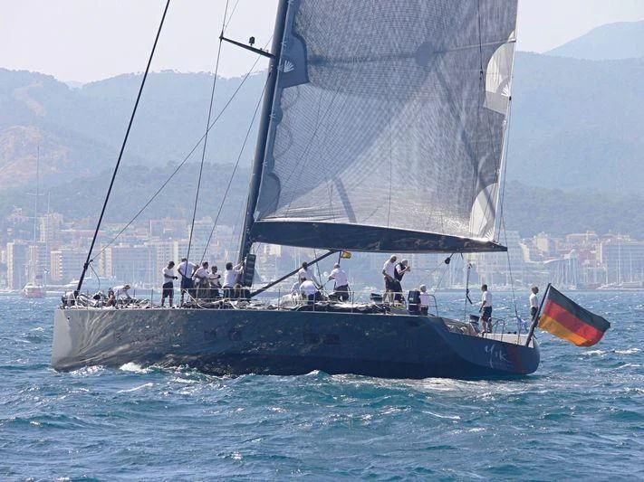 a group of people on a boat aboard WALLY LOVE Yacht for Charter