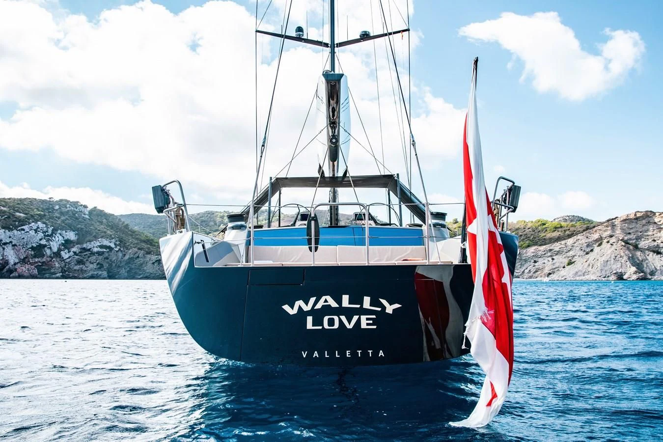 a boat in the water aboard WALLY LOVE Yacht for Charter