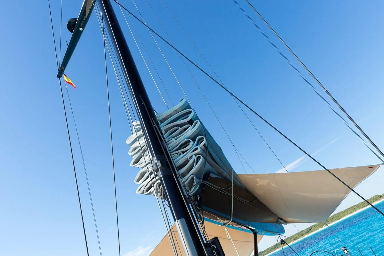 a sailboat on the water aboard WALLY LOVE Yacht for Charter