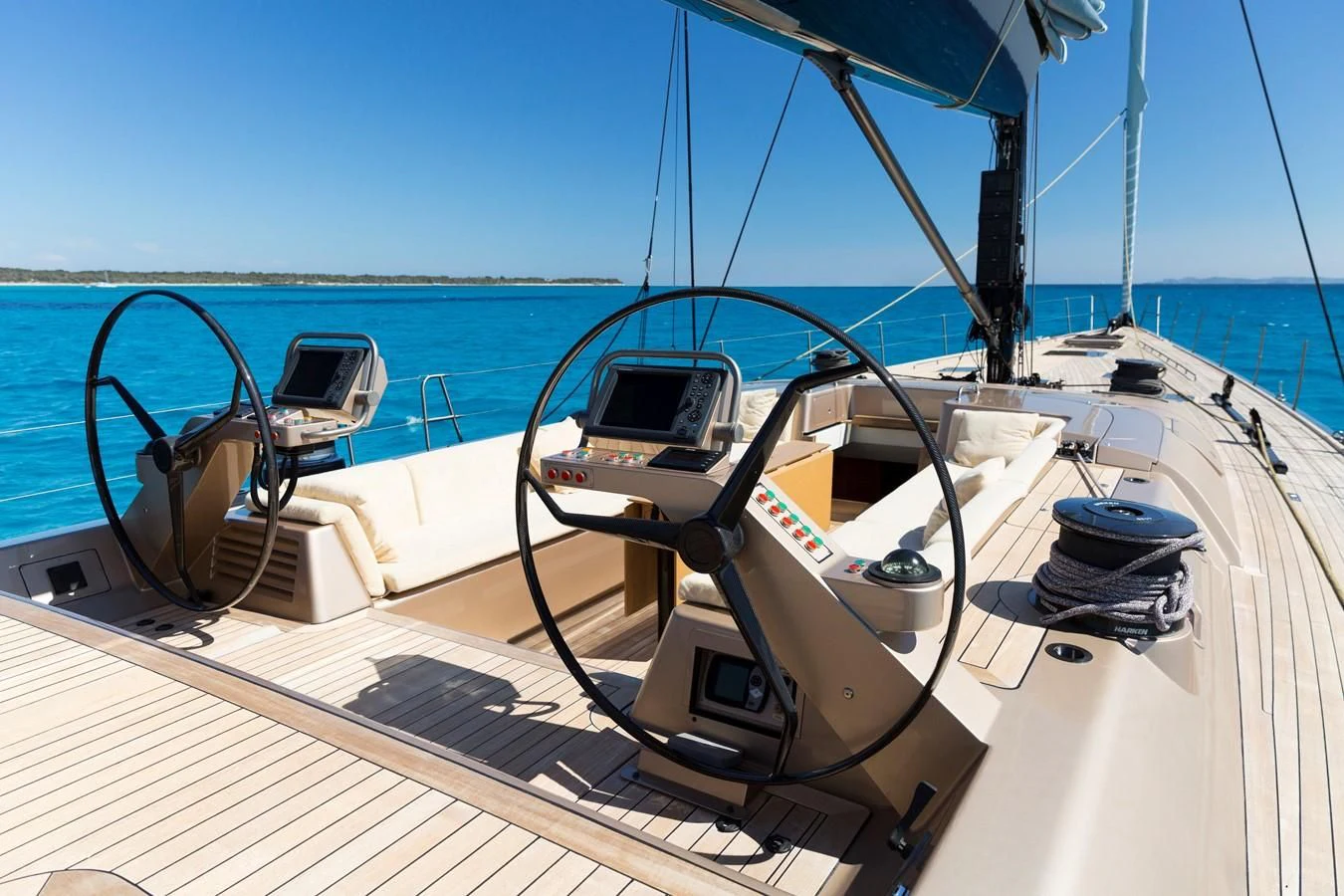 a boat on the water aboard WALLY LOVE Yacht for Charter