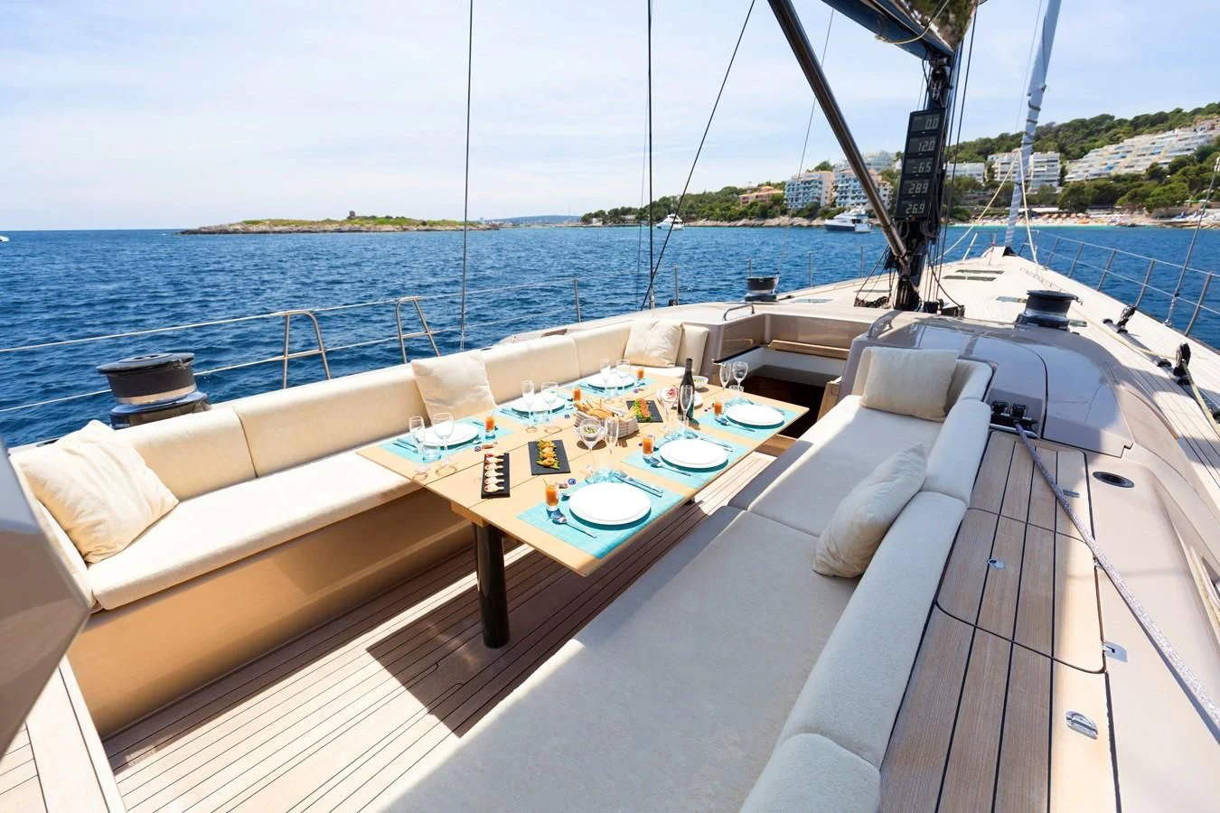 a boat on the water aboard WALLY LOVE Yacht for Charter