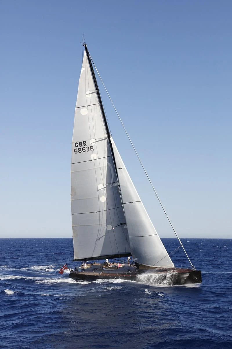 a sailboat on the water aboard WALLY LOVE Yacht for Charter