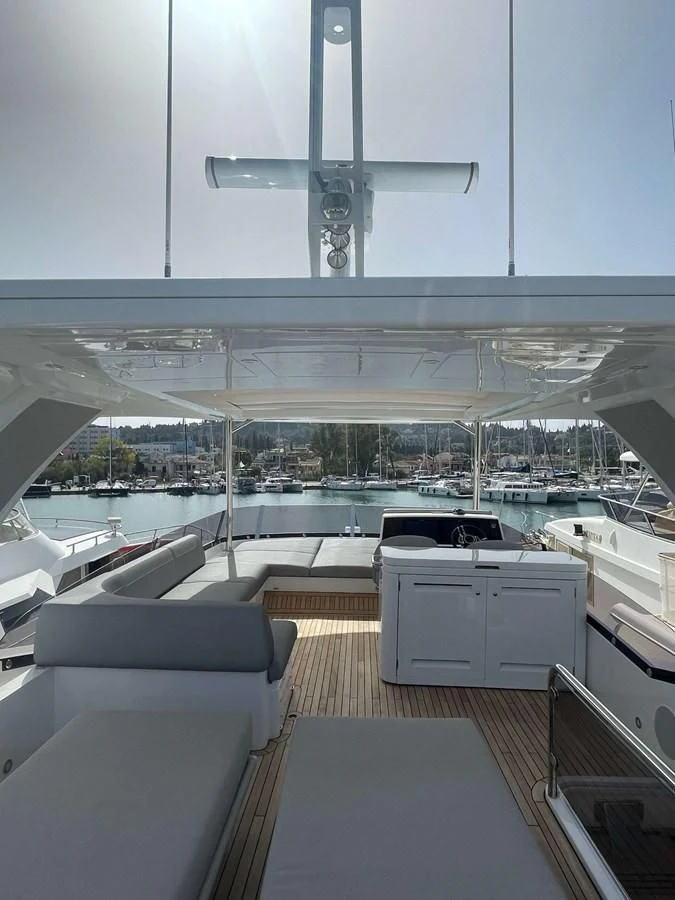 inside of a boat aboard SUNSEEKER 70' MANHATTAN Yacht for Sale
