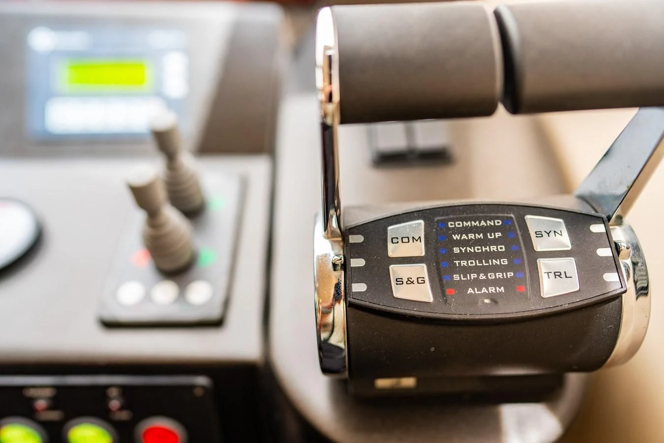 a close-up of a phone aboard SUNSEEKER 70' MANHATTAN Yacht for Sale