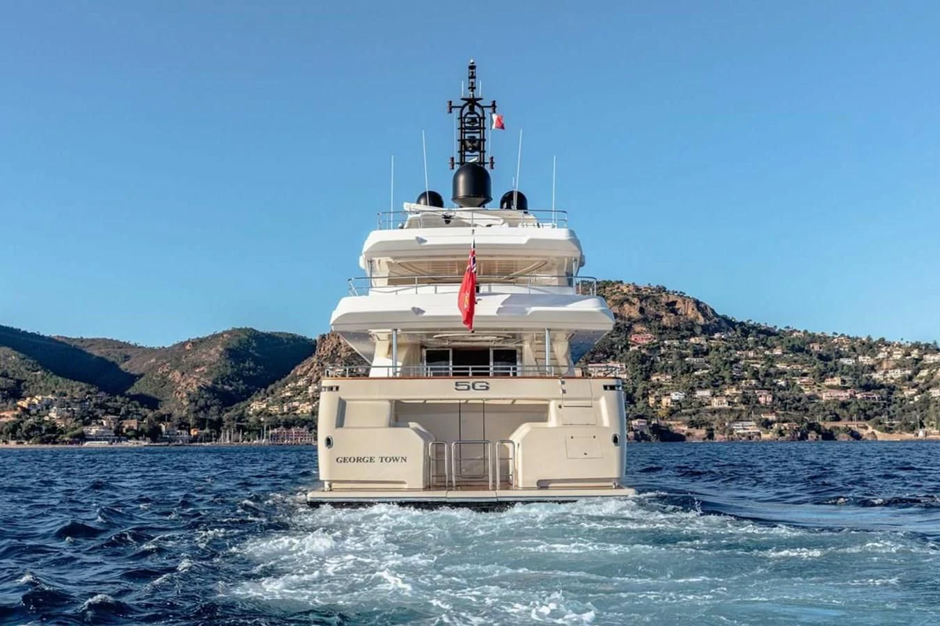 a boat on the water aboard AERO Yacht for Charter