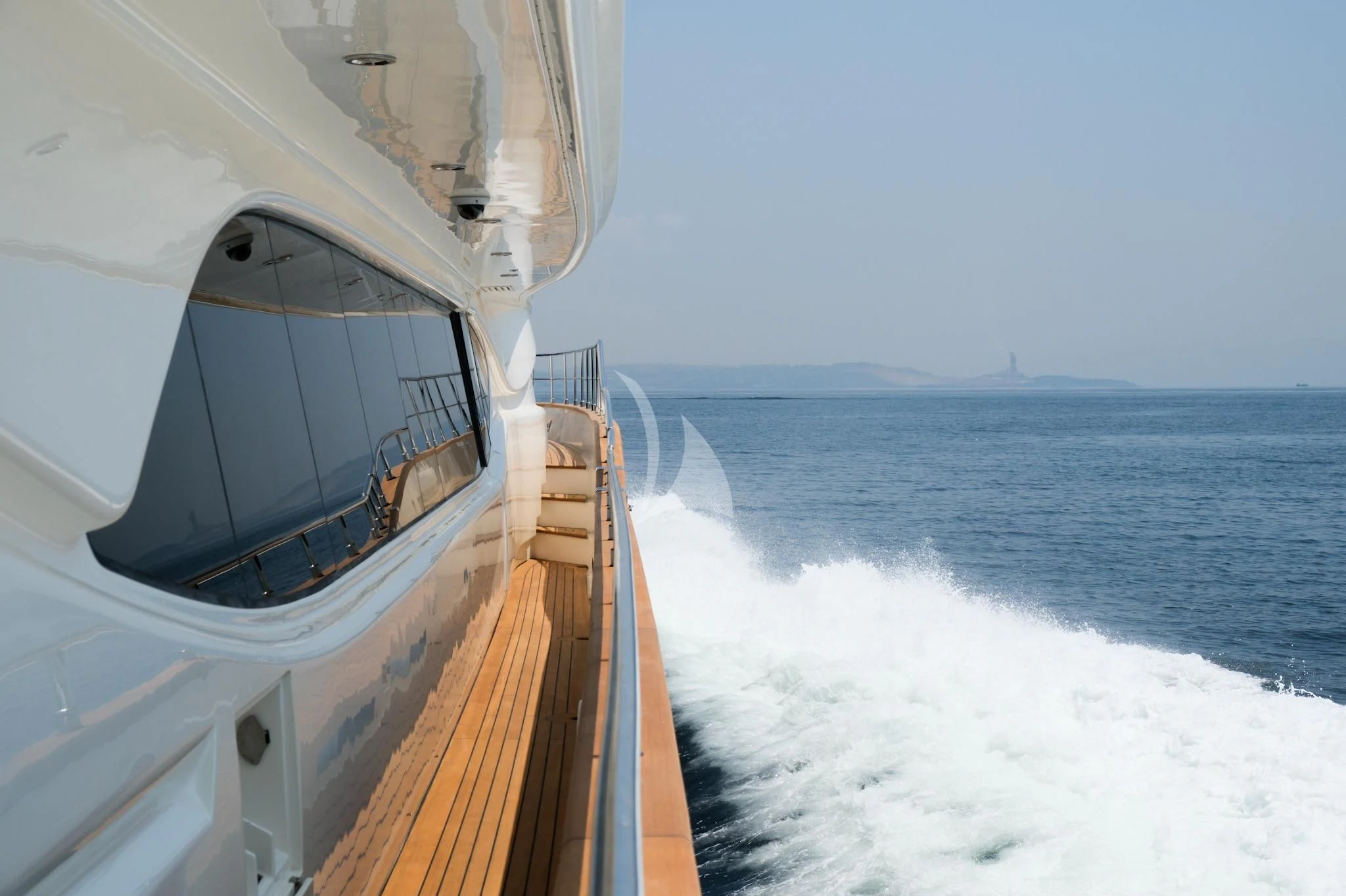 a boat on the water aboard AERO Yacht for Charter