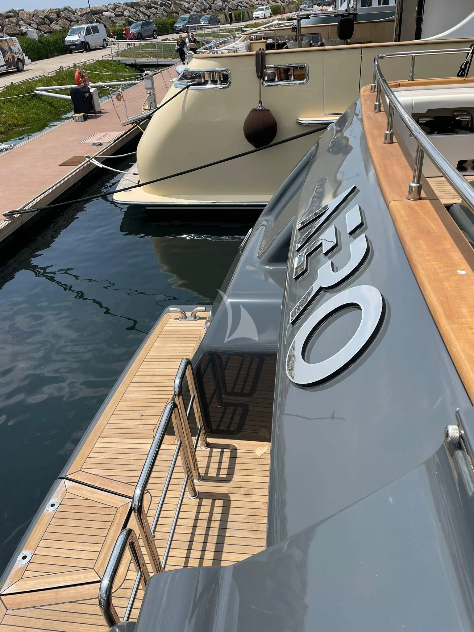 a boat on the water aboard AERO Yacht for Charter