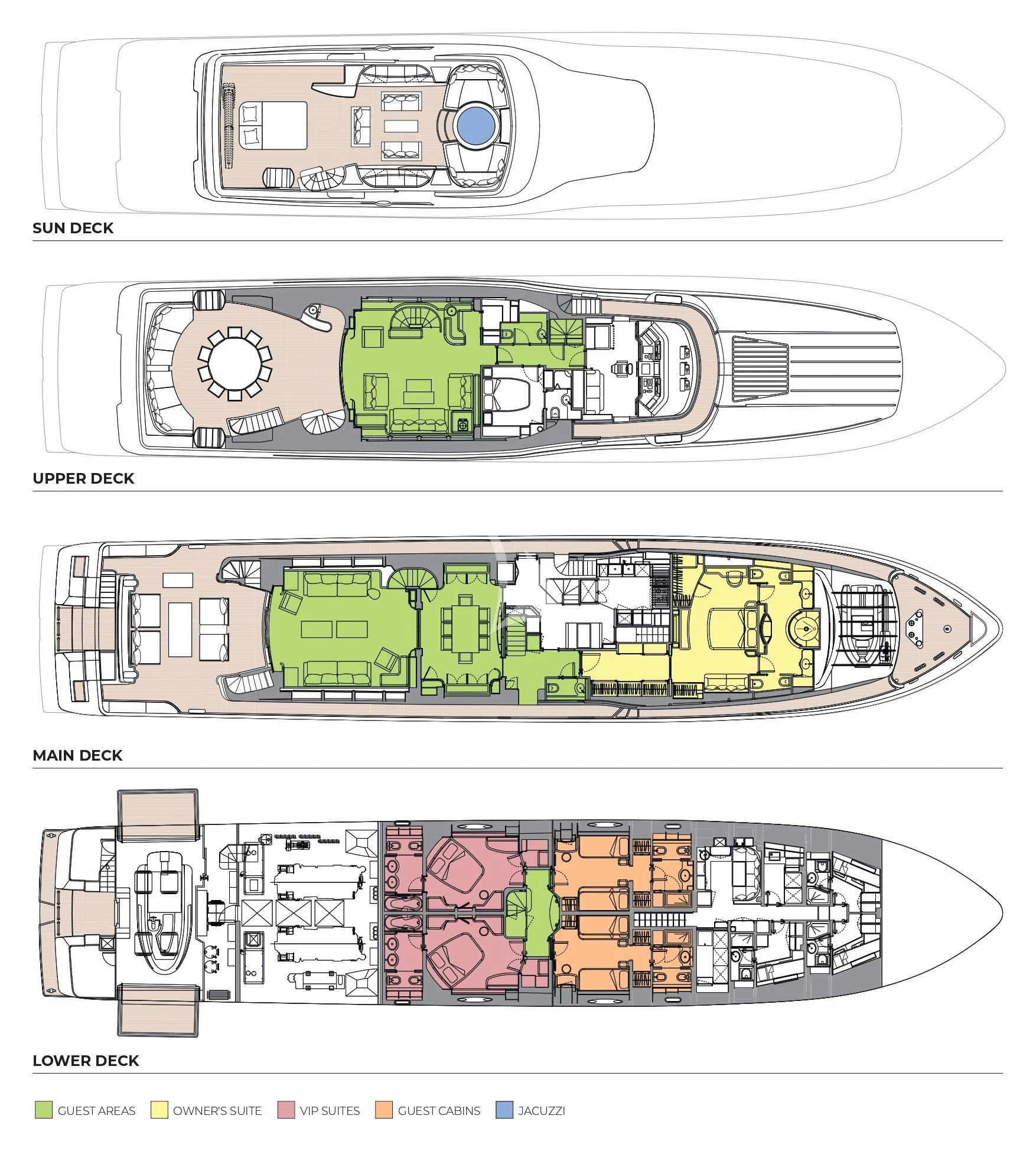 diagram aboard AERO Yacht for Charter