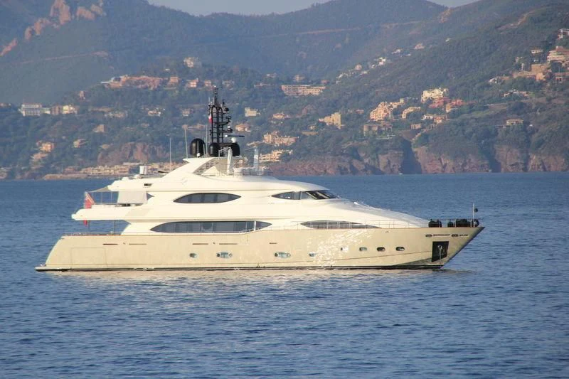 a ship in the water aboard AERO Yacht for Charter