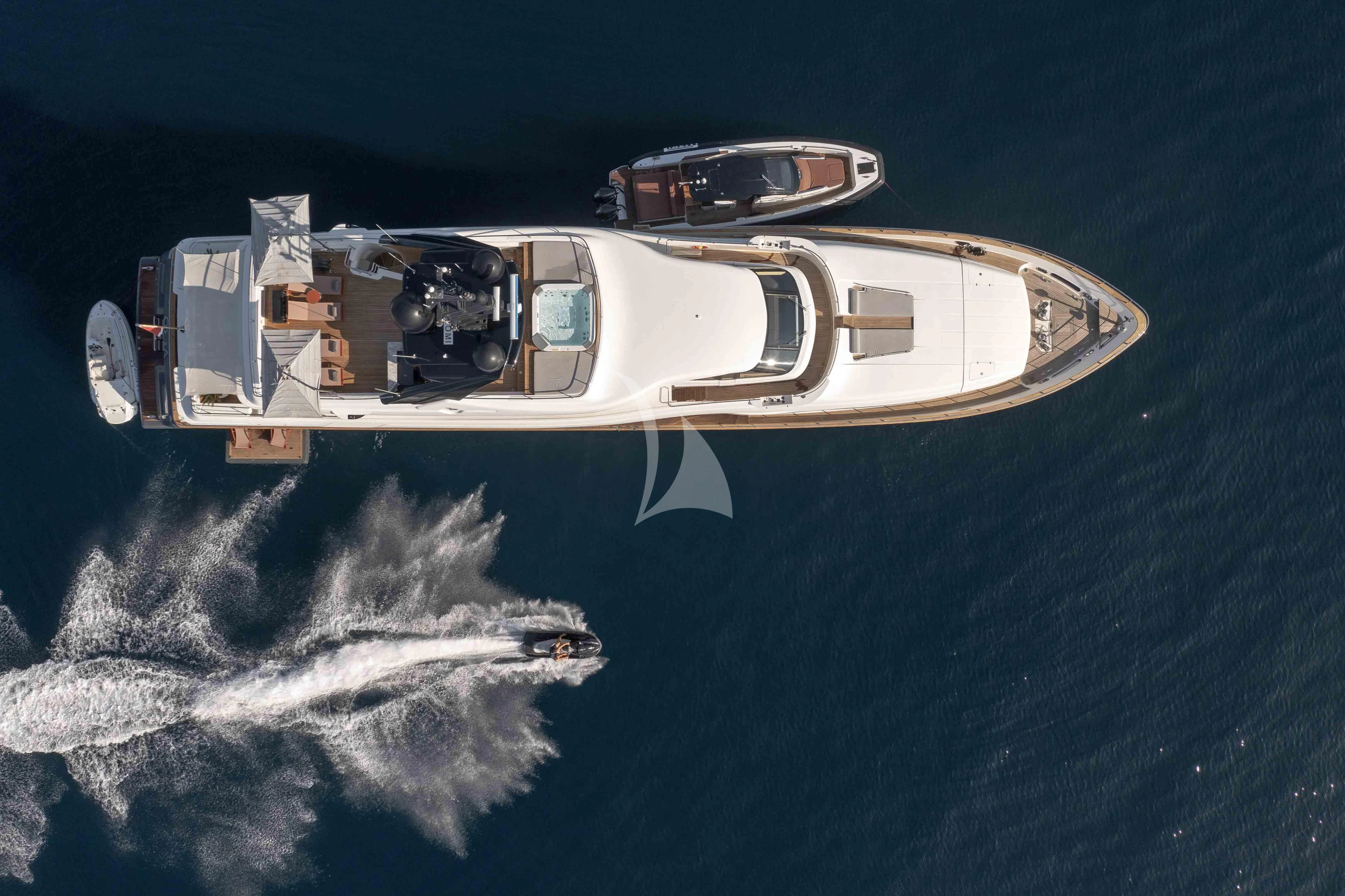 a space ship in space aboard AERO Yacht for Charter