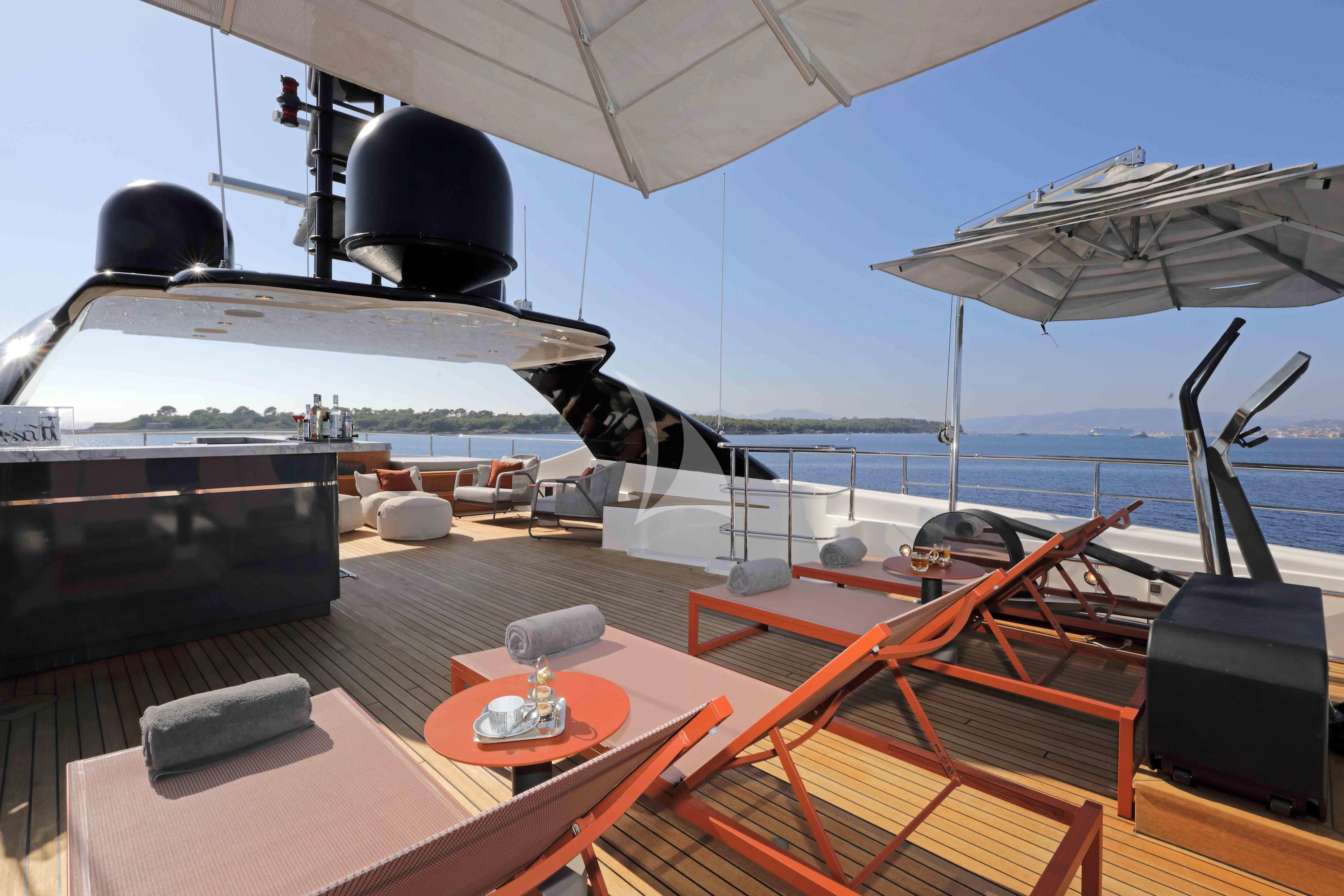 a boat on the water aboard AERO Yacht for Charter