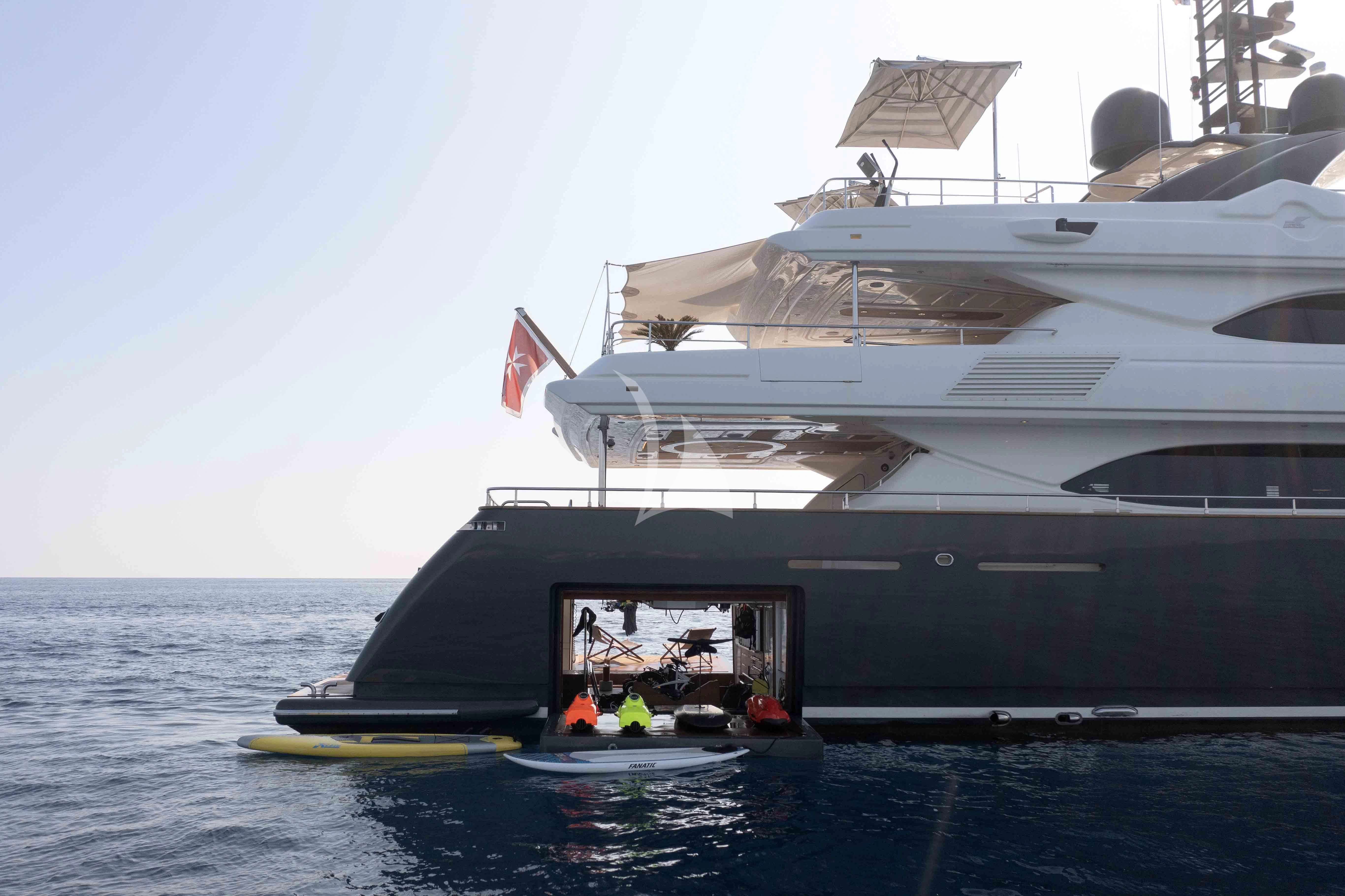 a boat on the water aboard AERO Yacht for Charter