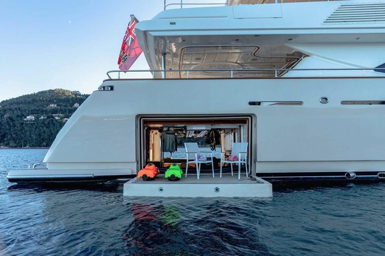 a boat on the water aboard AERO Yacht for Charter