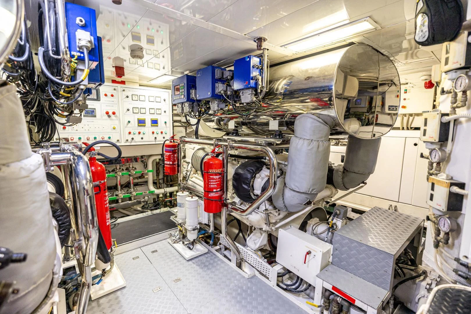a room with machinery aboard PATIENCE Yacht for Charter