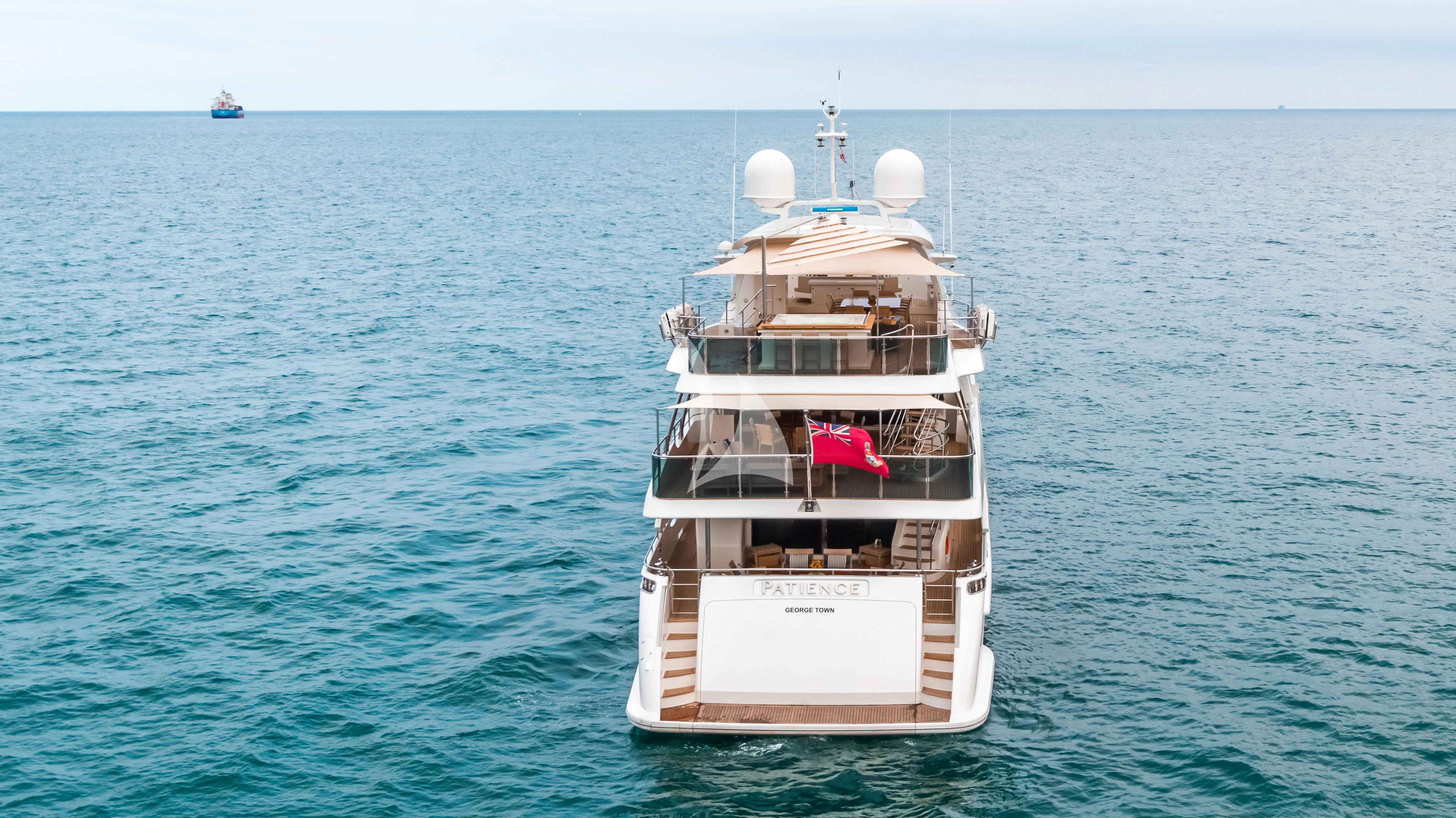 a boat in the water aboard PATIENCE Yacht for Charter