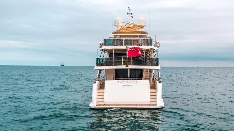 a boat in the water aboard PATIENCE Yacht for Charter