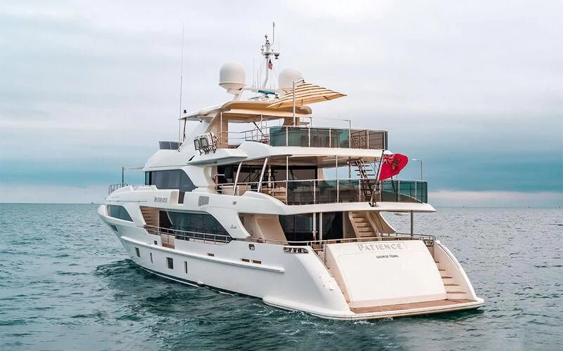 a boat in the water aboard PATIENCE Yacht for Charter