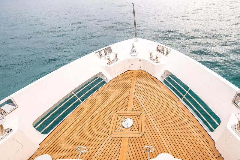 a boat in the water aboard PATIENCE Yacht for Charter