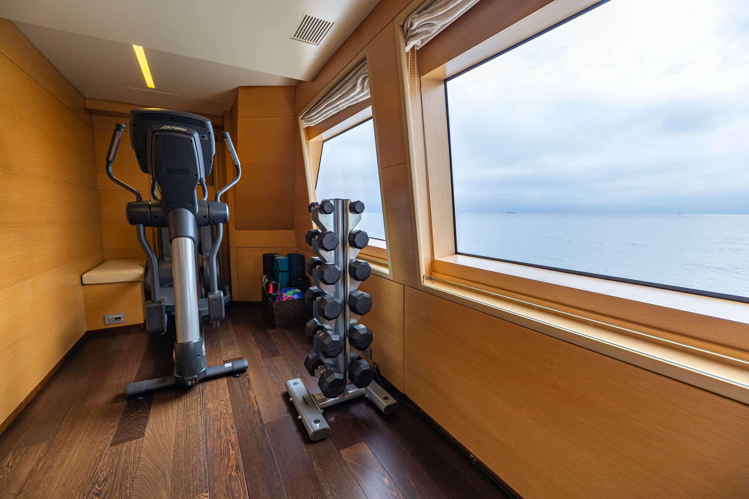 a robot in a room aboard PATIENCE Yacht for Charter