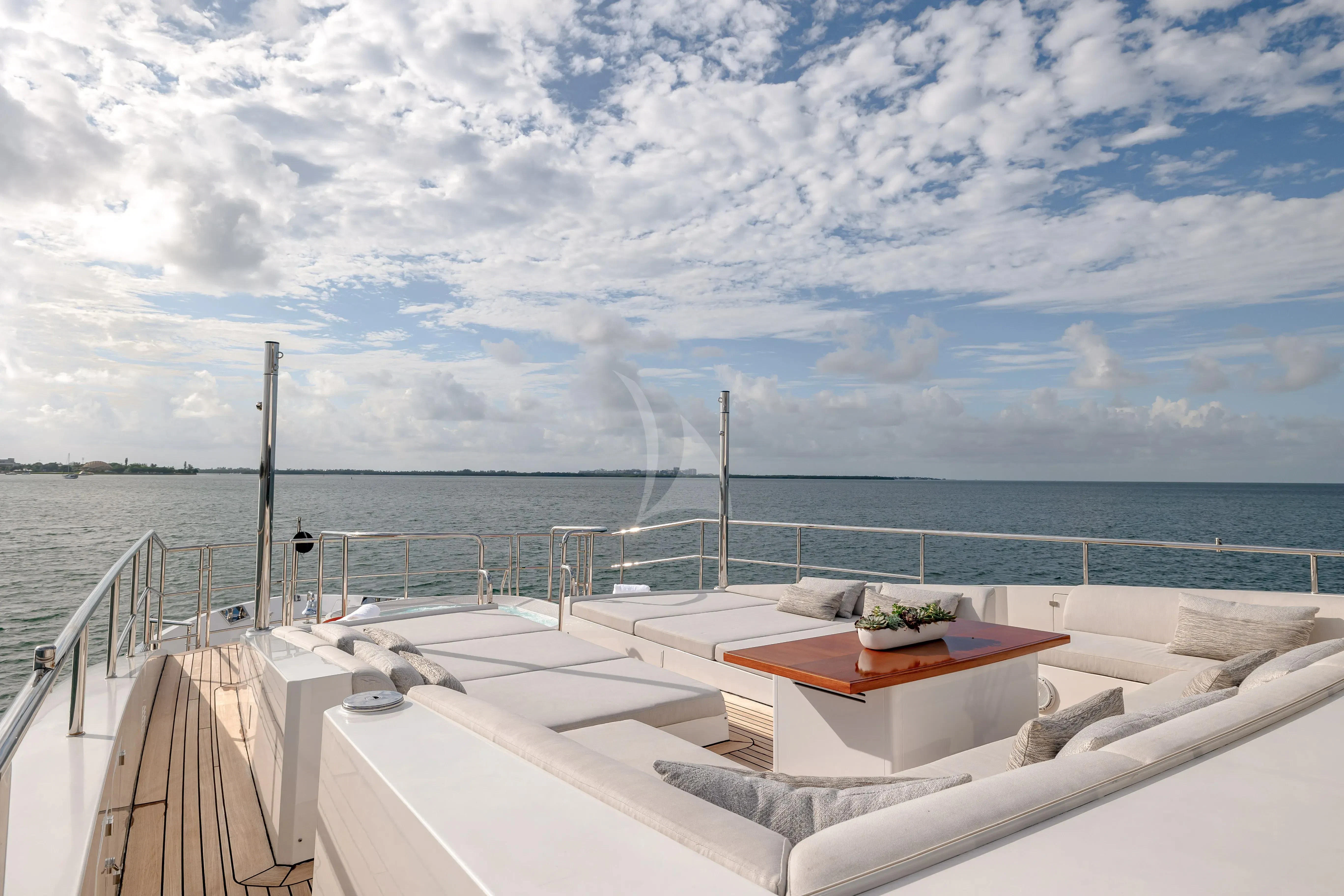 a boat on the water aboard PATIENCE Yacht for Charter