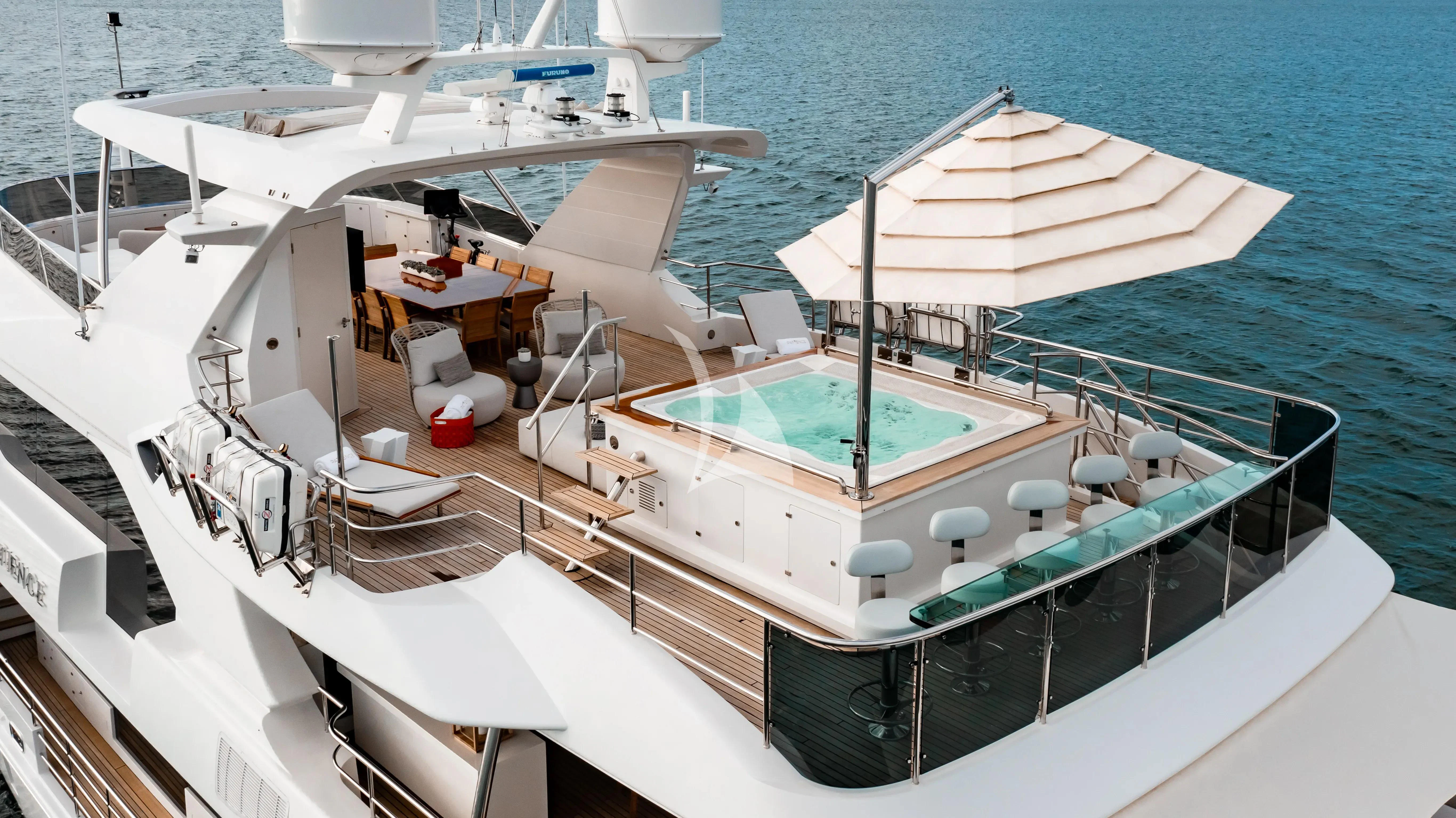 a boat on the water aboard PATIENCE Yacht for Charter