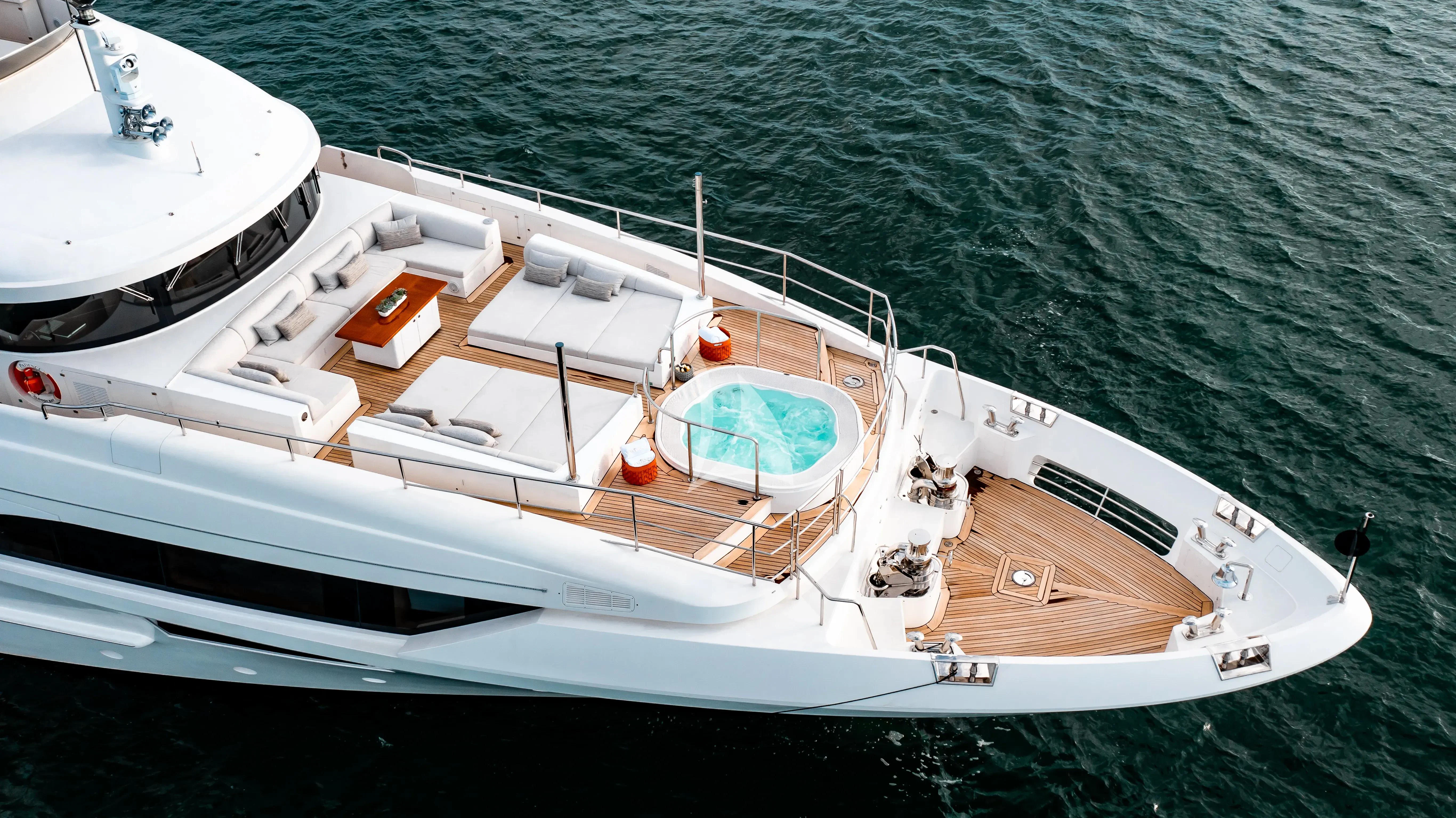 a boat on the water aboard PATIENCE Yacht for Charter