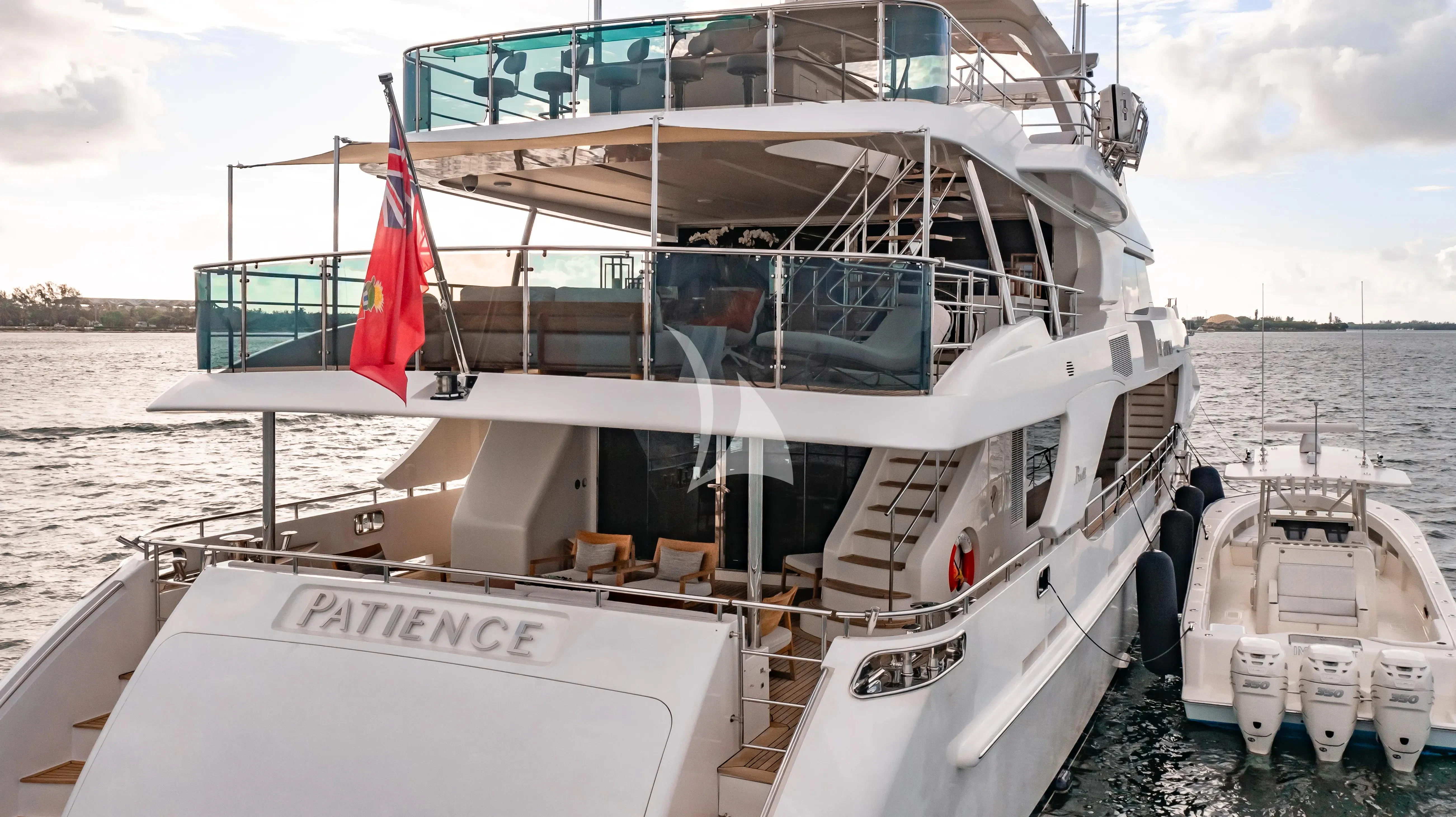 a boat on the water aboard PATIENCE Yacht for Charter