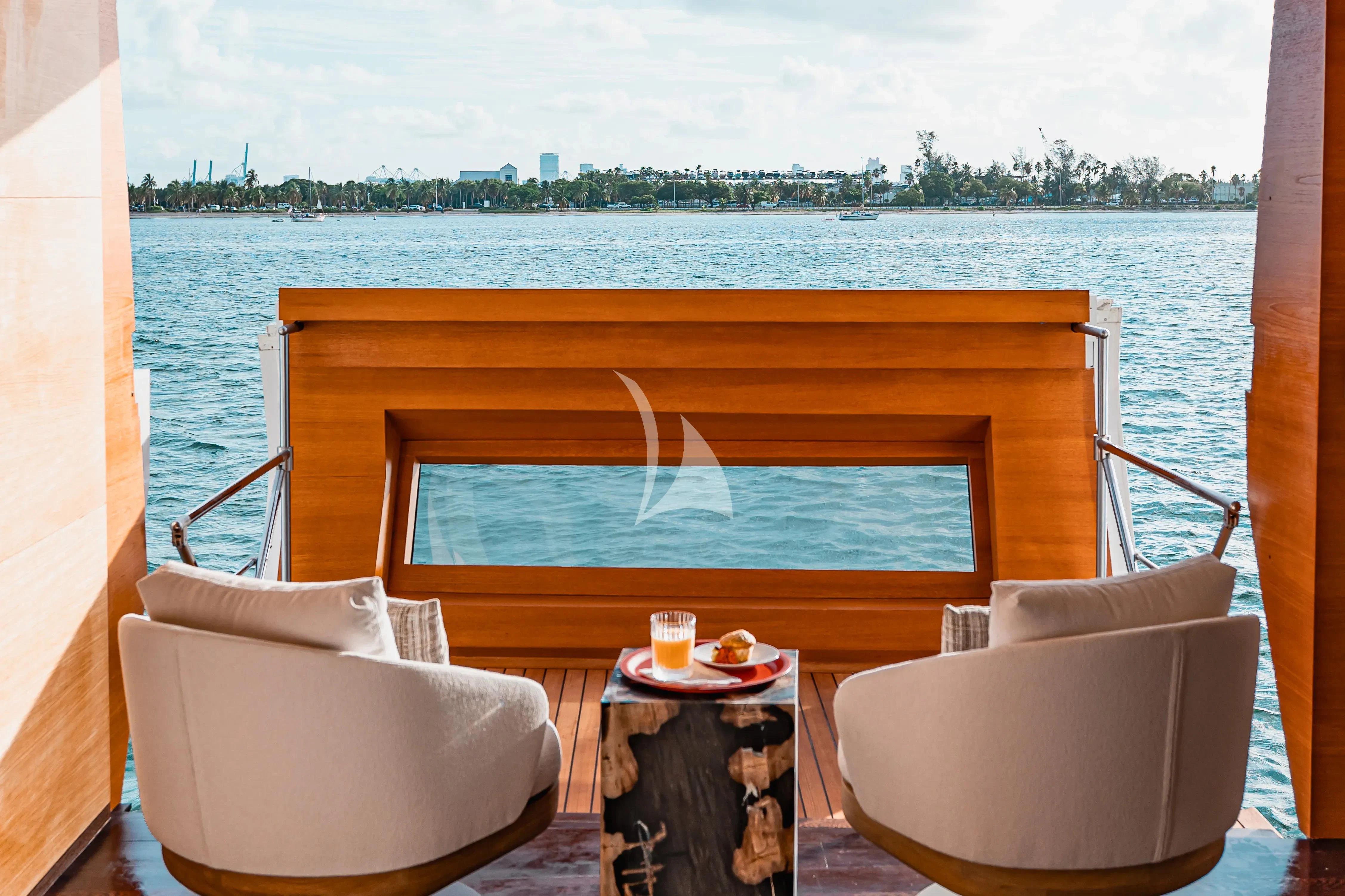 a boat on the water aboard PATIENCE Yacht for Charter