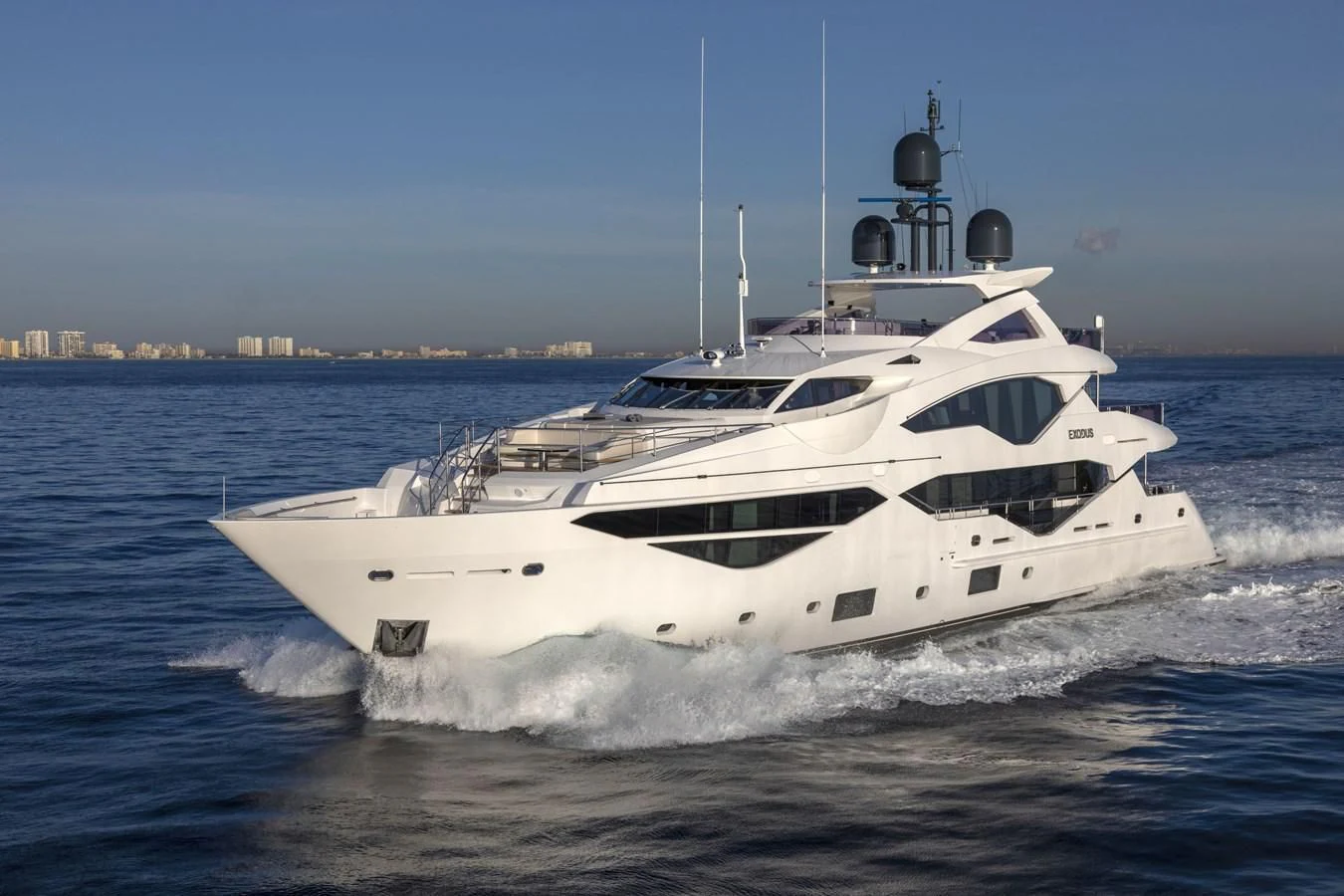 a white yacht on the water aboard NEXUS Yacht for Charter