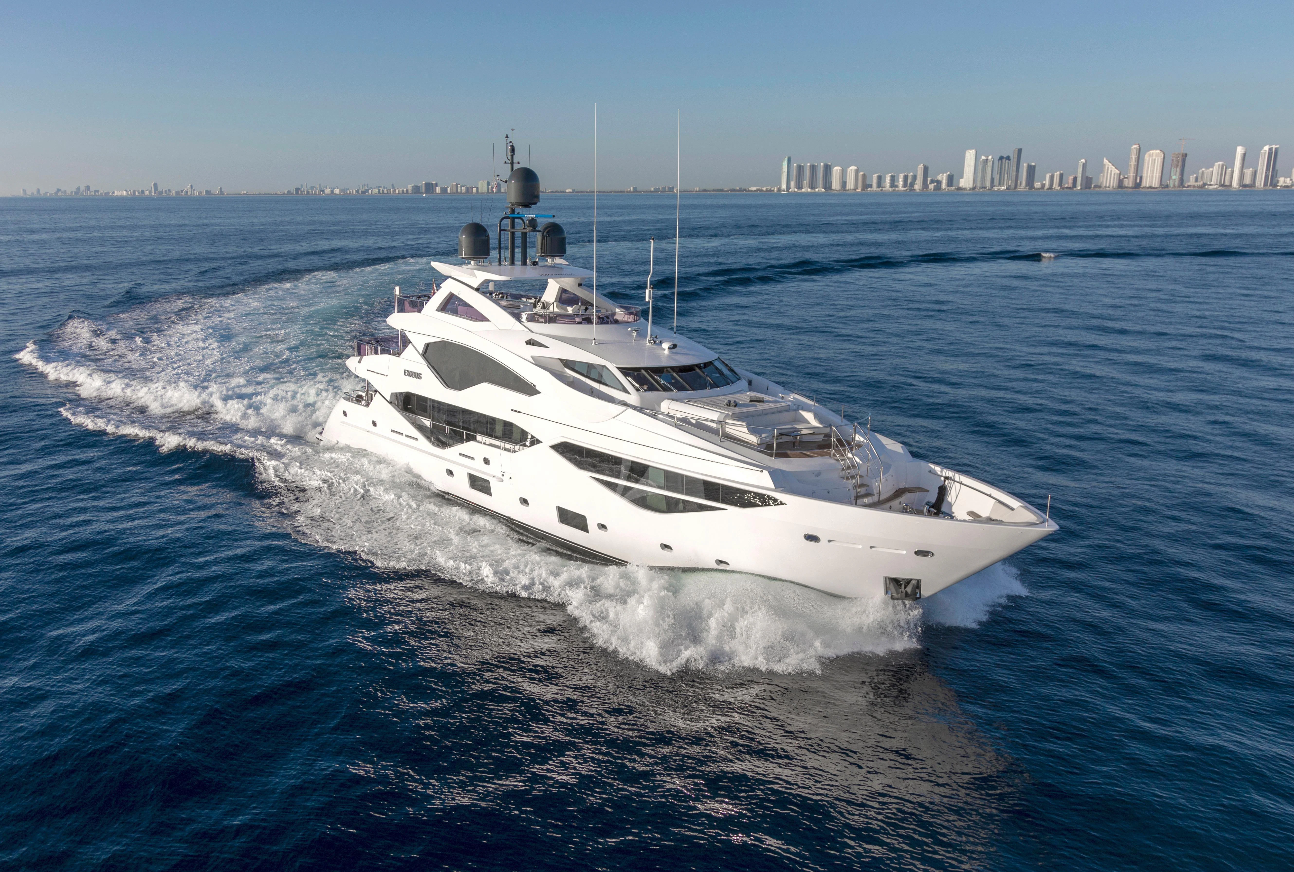 a white yacht on the water aboard NEXUS Yacht for Charter