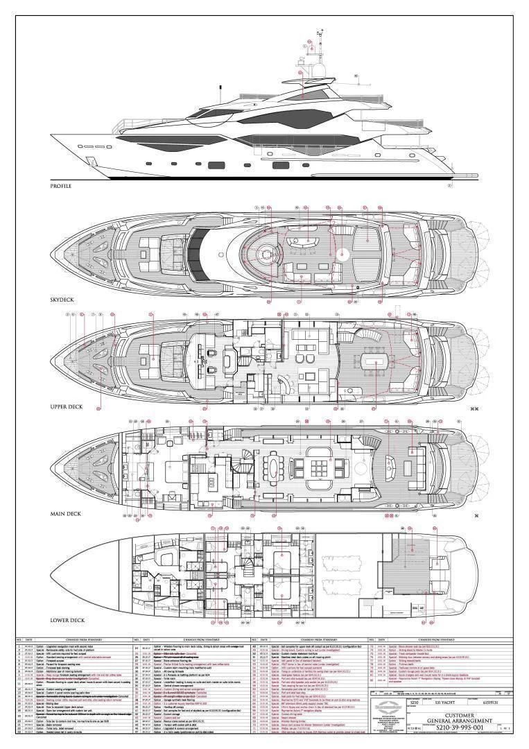 diagram, engineering drawing aboard NEXUS Yacht for Charter