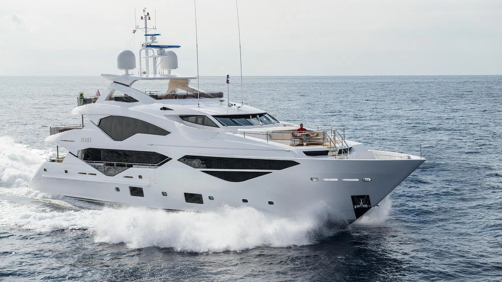 a white yacht on the water aboard NEXUS Yacht for Charter