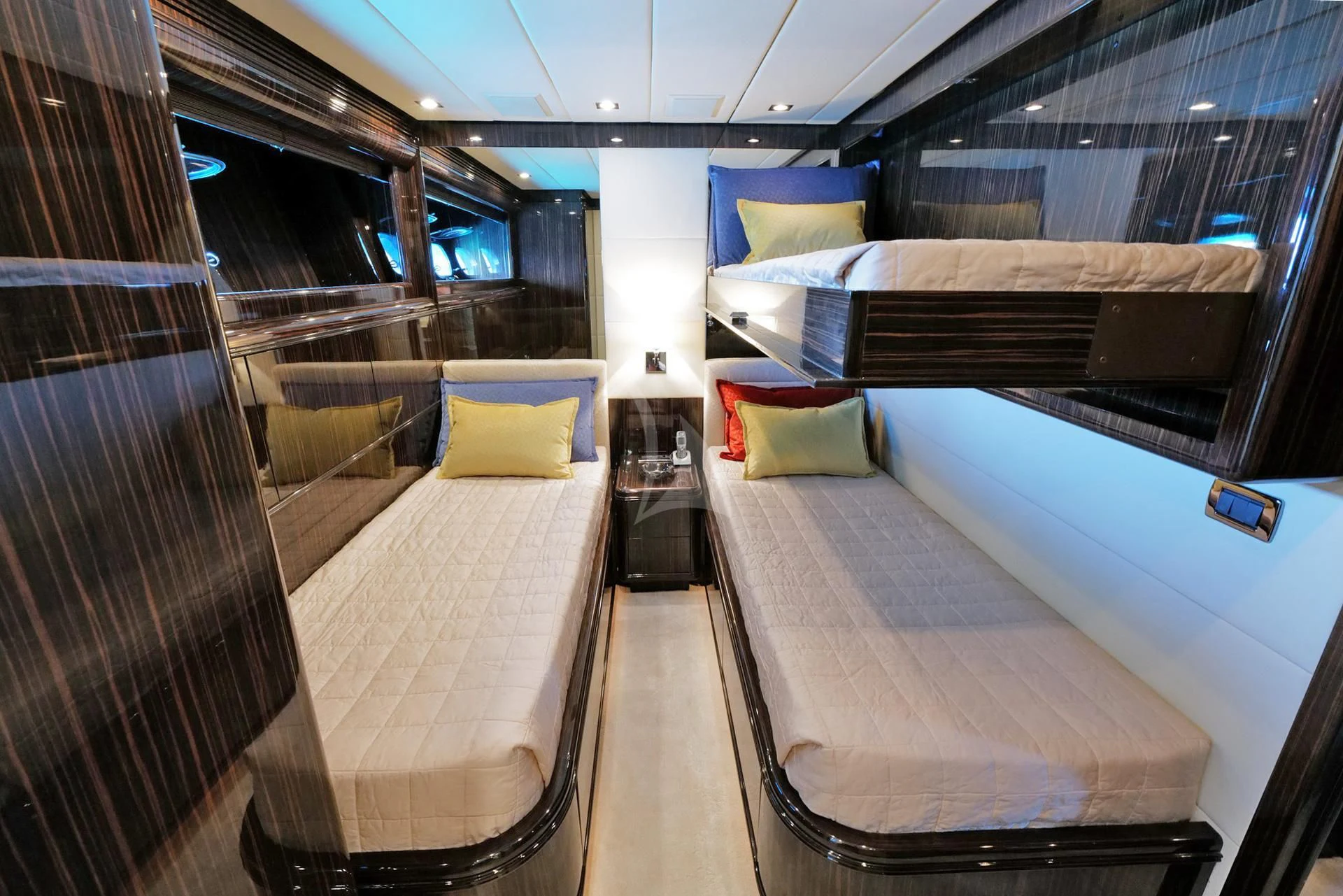 inside of a train aboard ATHOS Yacht for Sale