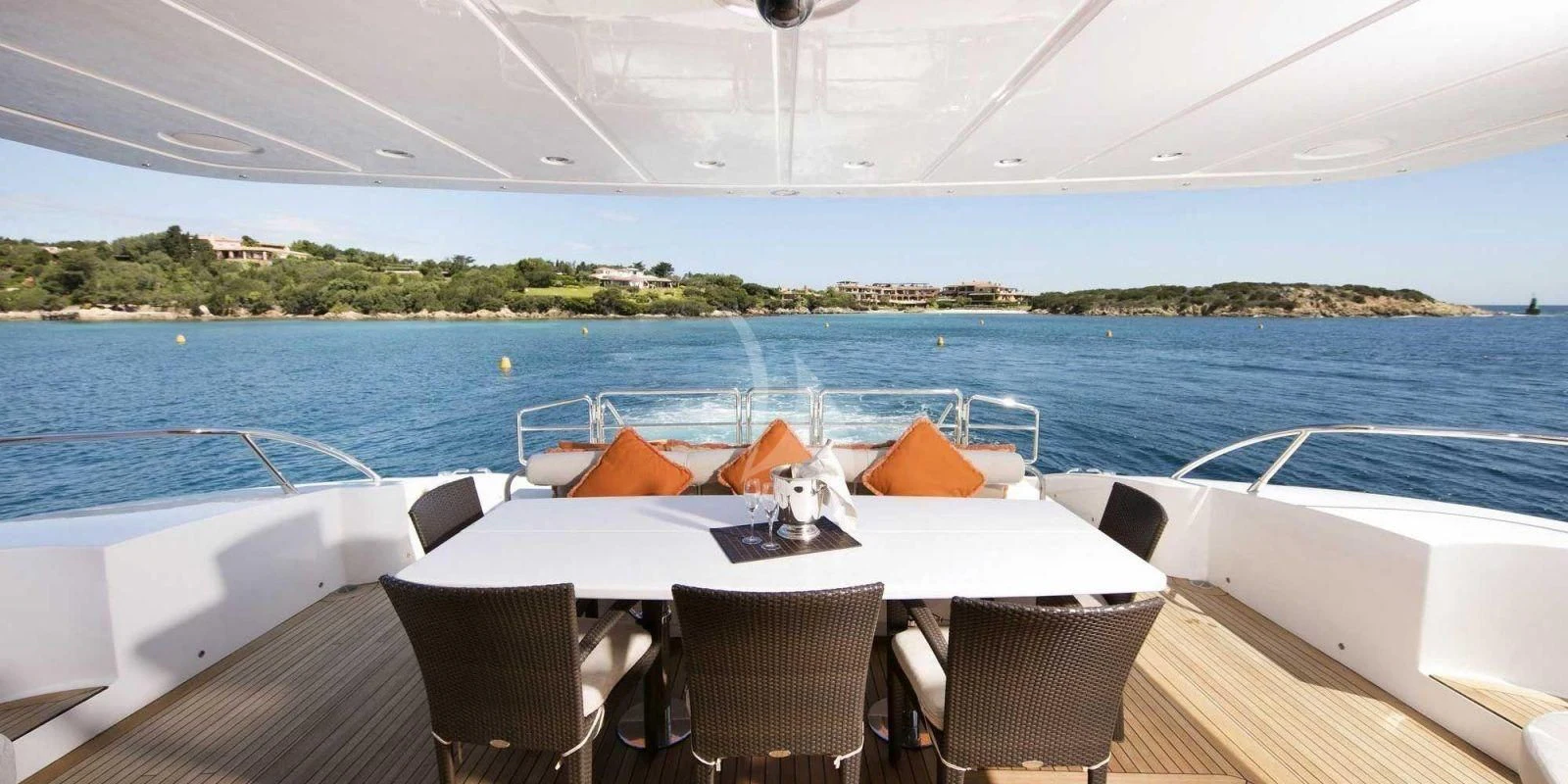 a boat on the water aboard ATHOS Yacht for Sale