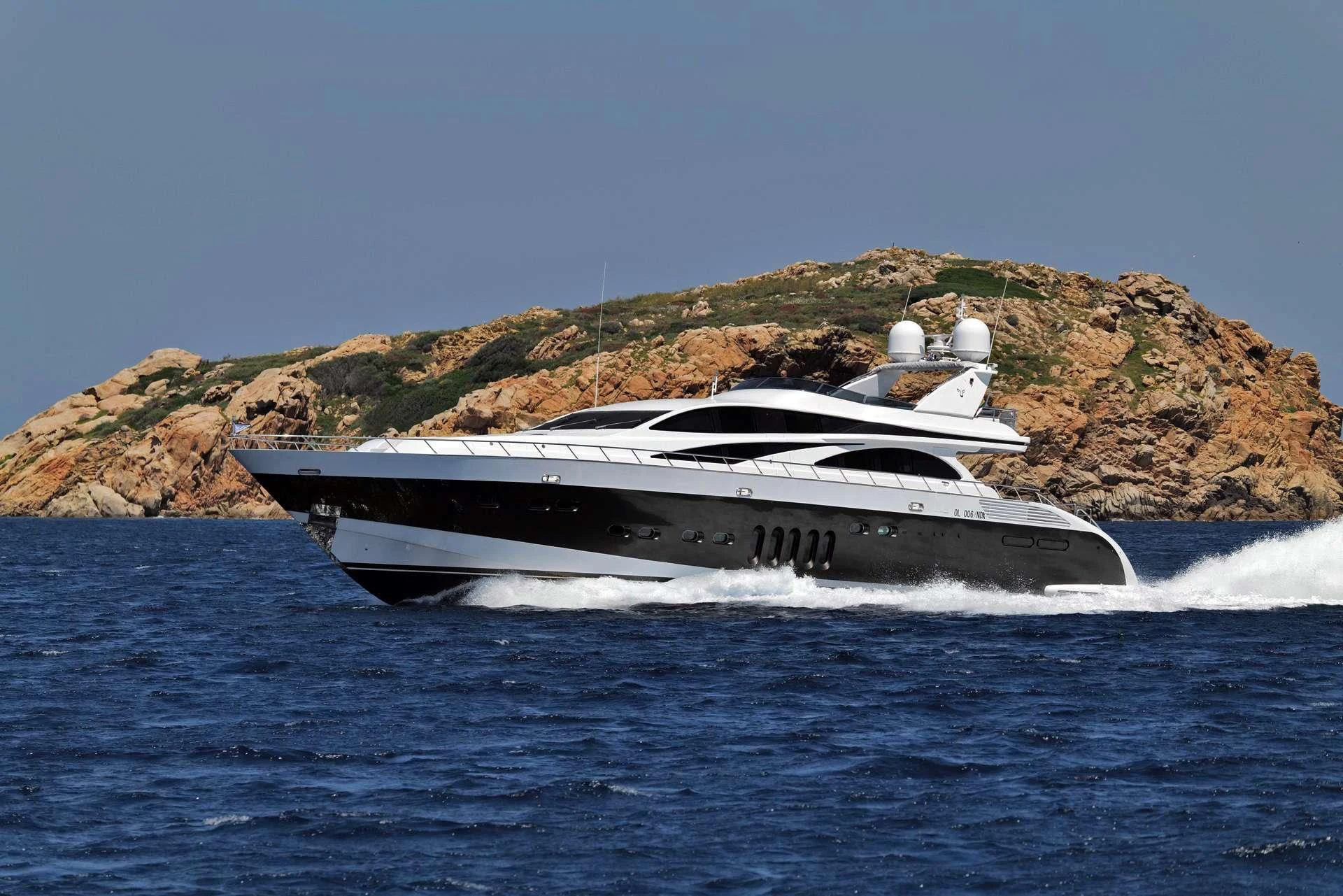 a boat on the water aboard ATHOS Yacht for Sale