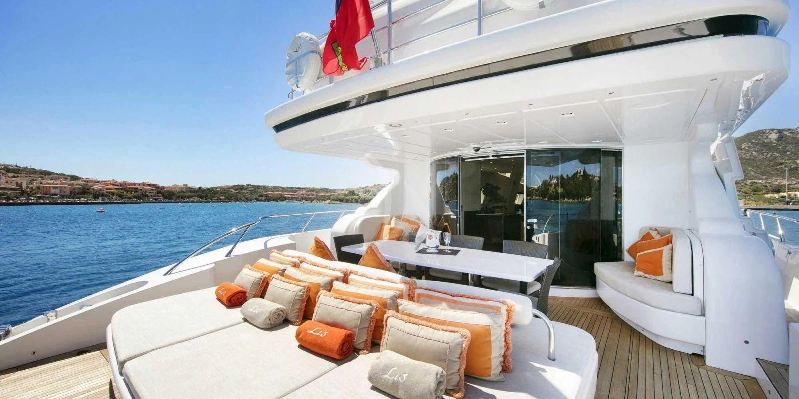 a boat on the water aboard ATHOS Yacht for Sale