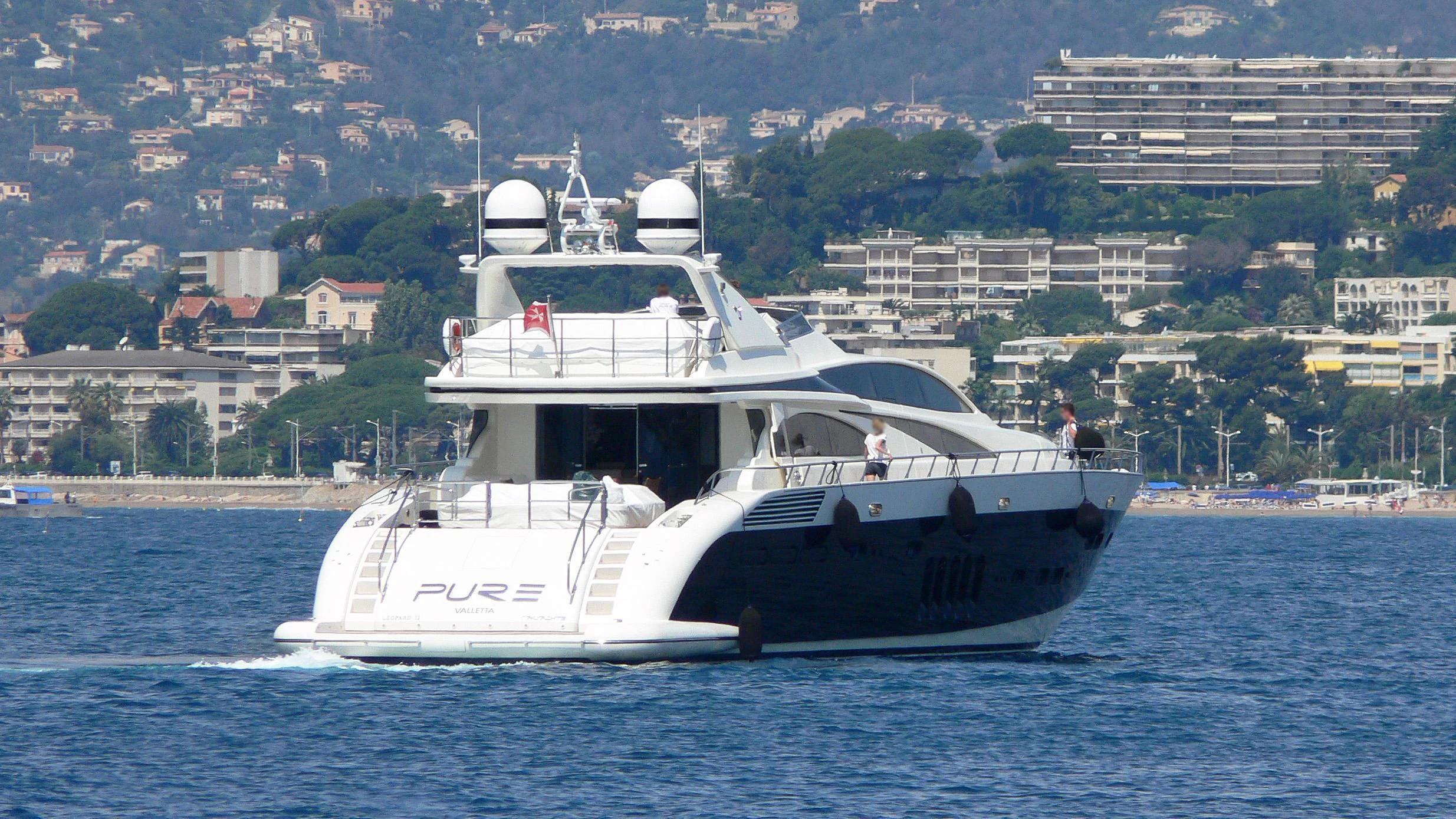a boat on the water aboard ATHOS Yacht for Sale