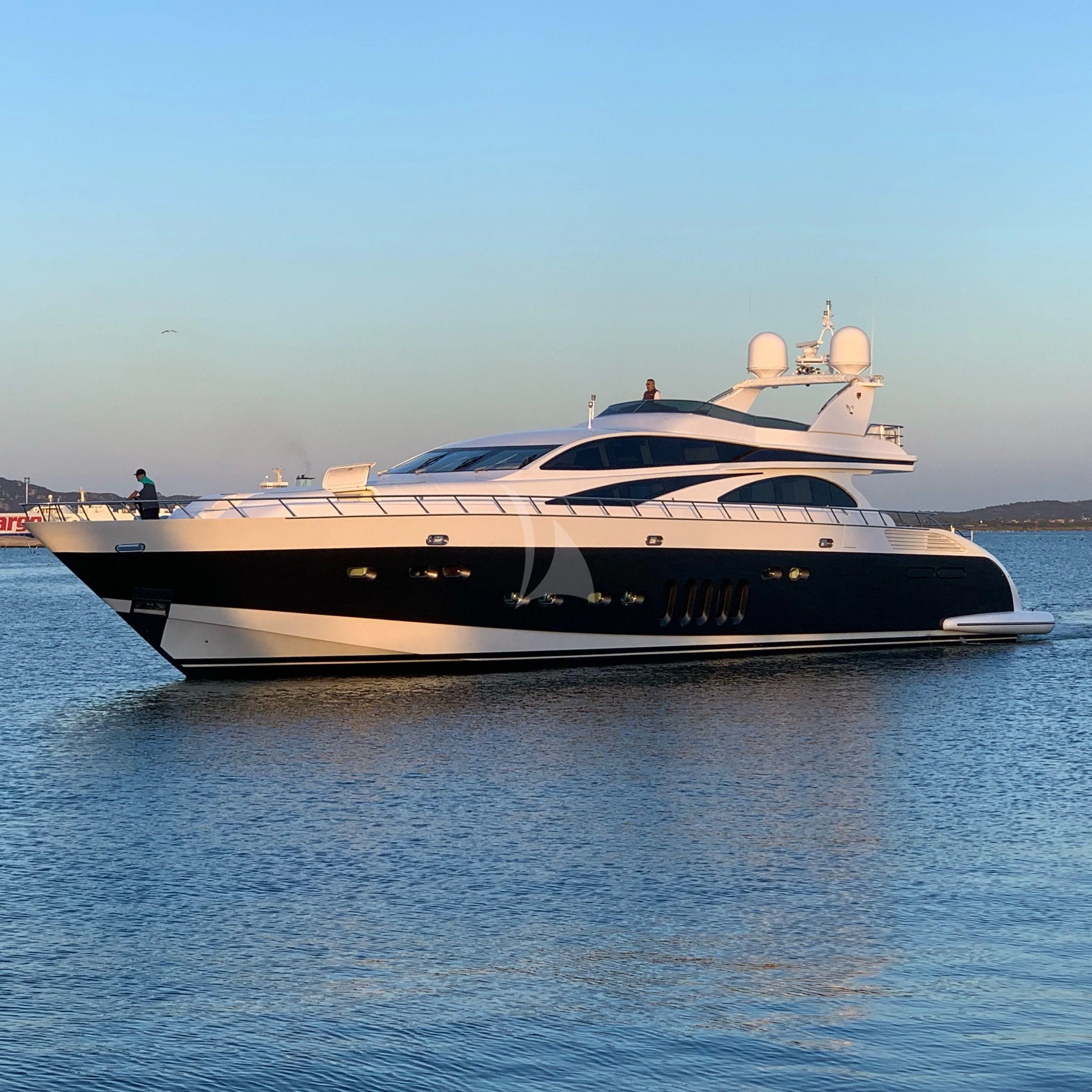 a boat on the water aboard ATHOS Yacht for Sale